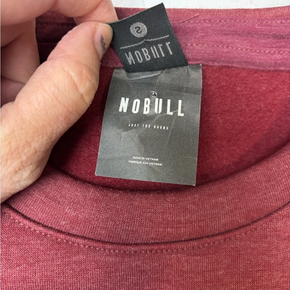 NOBULL womens Crewneck pullover Sweatshirt in‎ Maroon - Picture 3 of 5